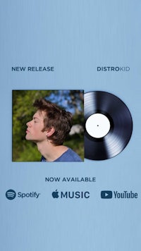 a picture of a man with a record in his hand